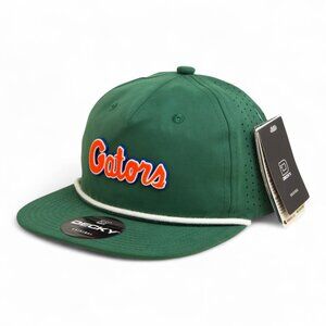 Florida Gators Script Orange 3D Perforated Rope Hat- Forest/ White